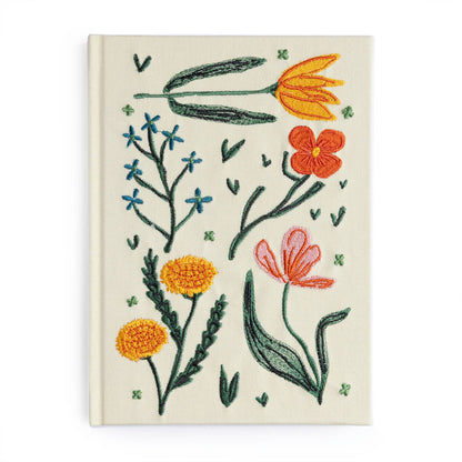 Embroidered Floral Journal | Hardcover Notebook for Journaling, Lists & Everyday Thoughts