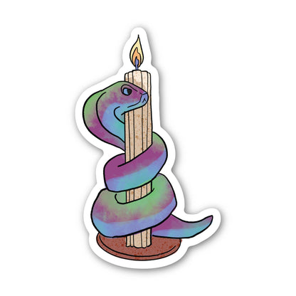 Snake & Candle Witchy Sticker