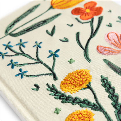 Embroidered Floral Journal | Hardcover Notebook for Journaling, Lists & Everyday Thoughts