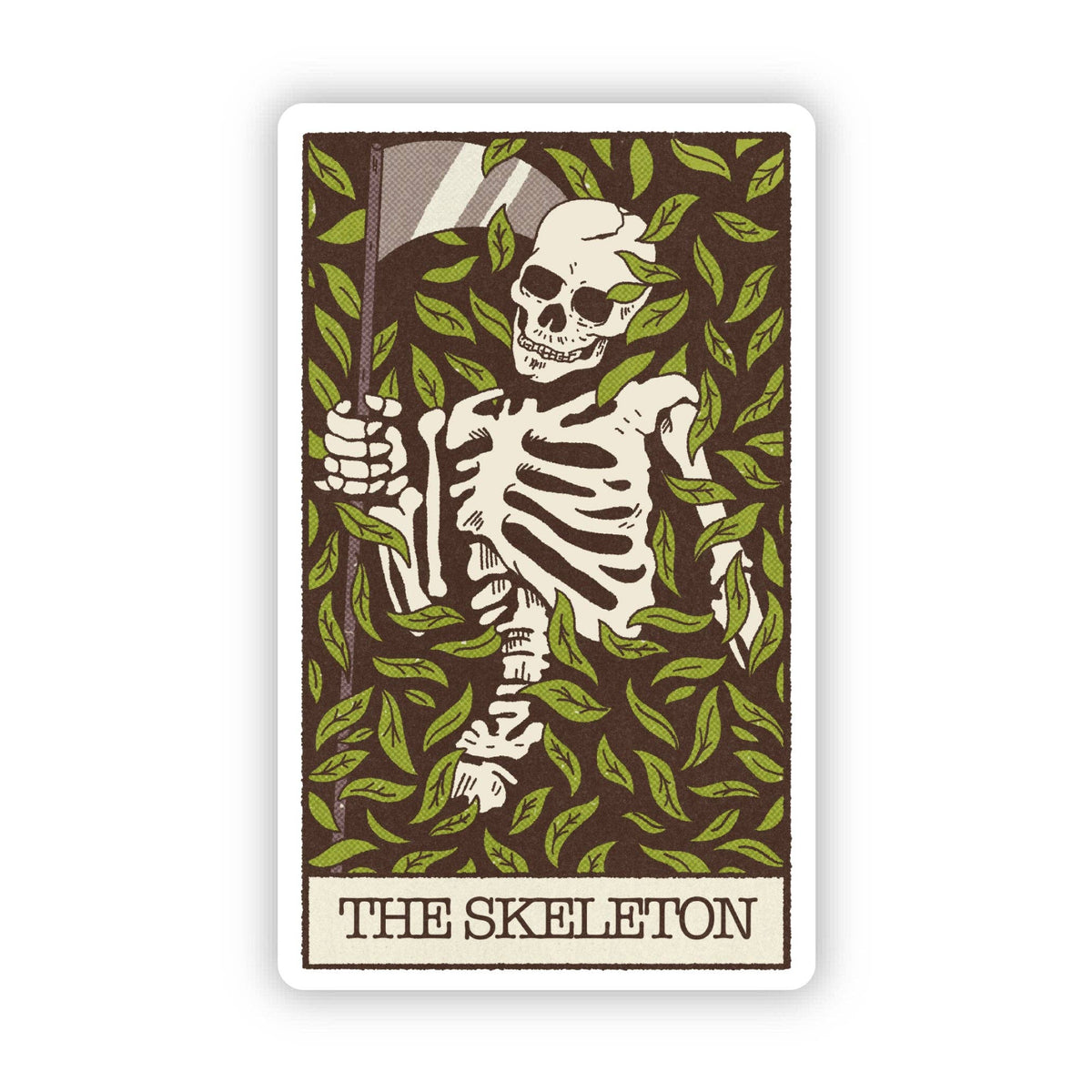 The Skeleton Tarot Card Halloween Sticker
