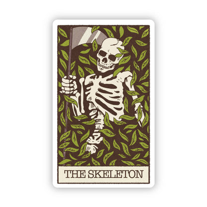 The Skeleton Tarot Card Halloween Sticker